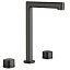 Grifo de lavabo alto bimando sobreencimera Firenze black gun metal de Imex